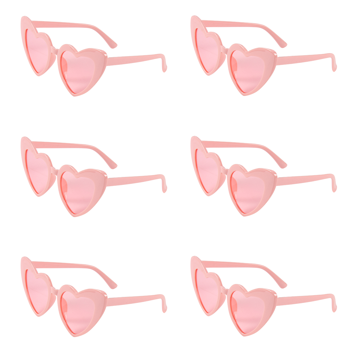 6/8 Stück Bachelorette Junggesellinnenabschied Weiß Rosa Sonnenbrille Herz Brille Braut zu sein Brautjungfer Hochzeit Brautparty Dekore: Freier Raum