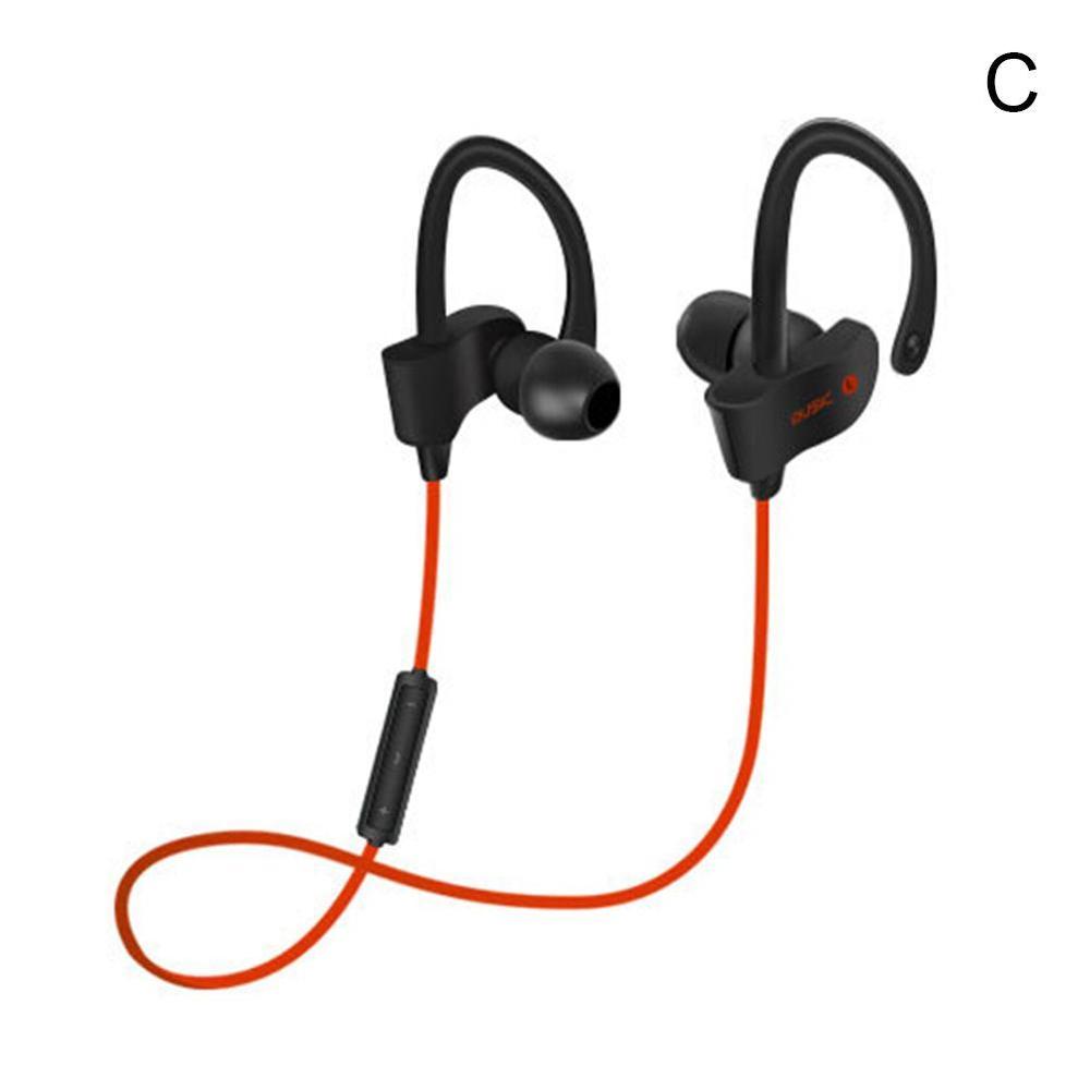 CUJMH 56S Sports In-Ear Wireless Bluetooth Earphone Stereo Earbuds Headset Bass Earphones with Mic for Samsung Phone Sweatproof: Red