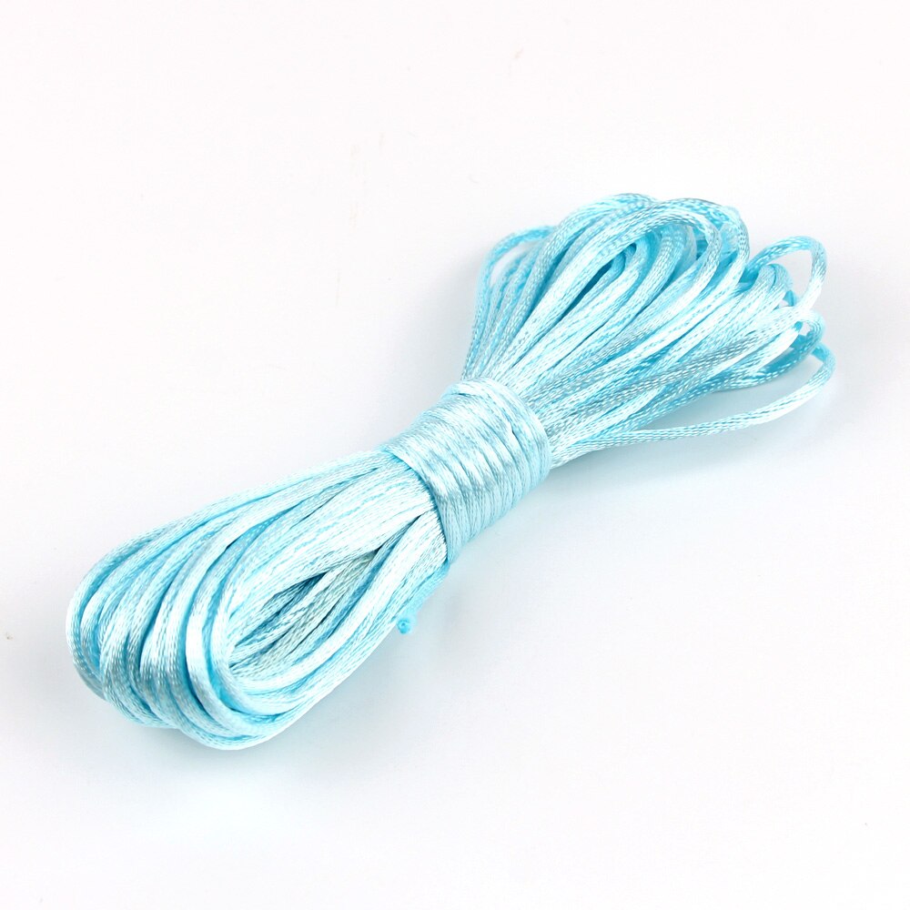 TYRY.HU Baby Teether Accessories 10m Satin Silk Rope 2mm Nylon Cord for Baby Mom Jewelry Making Teething Necklace Rattail Cord: SZ007-21 10m