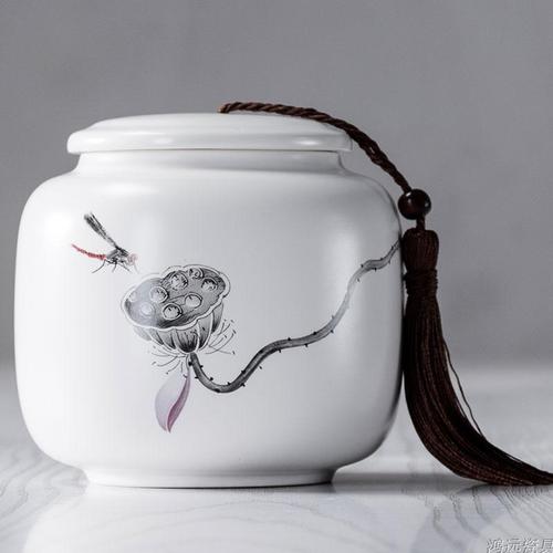 Ceramic Large Tea Caddies Handmade Chinese Moisture Proof Seal Tea Coffee Sugar Storage Jars Caja Para Te Home Storage 50: style3