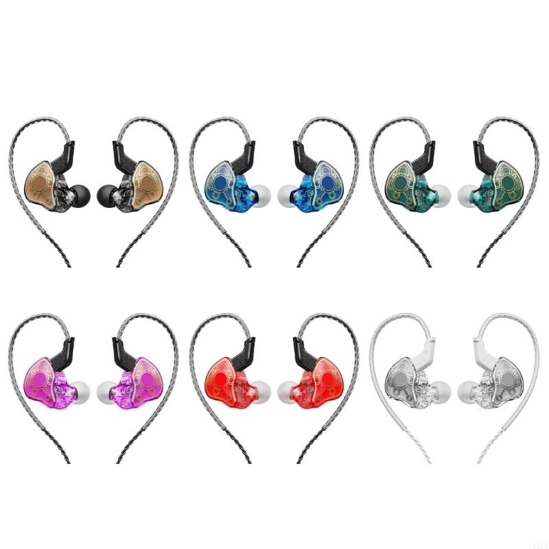 12PC Wireds HiFis Earphones with Enhanceds Bass and Detachable Cable for Clear Sound and Convenient Portability