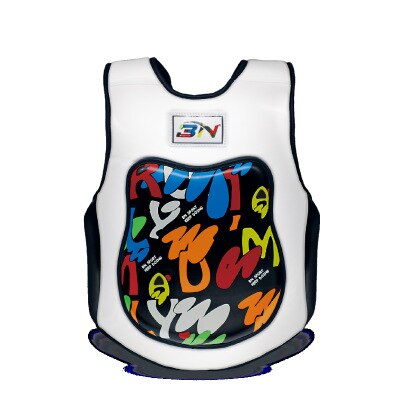 BN nuevos niños Graffiti serie casco boxeo guantes de Kick Boxing niños cabeza guardia Taekwondo niños niñas equipo de entrenamiento: Child chest