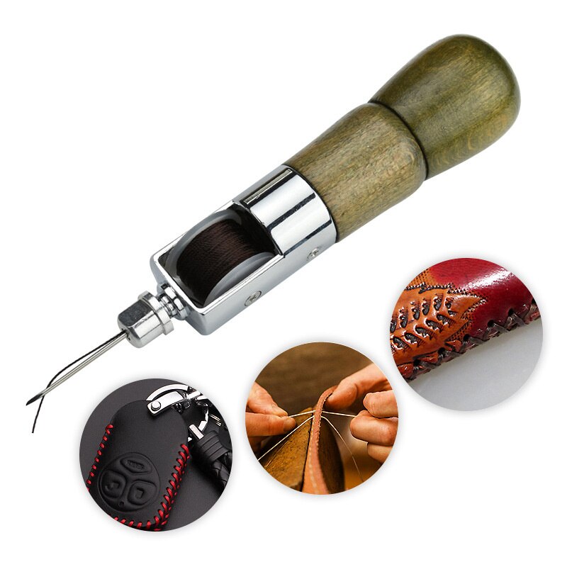 Leather Sewing Awl Thread Kit Manual Sewing Machine Speedy Stitcher Leather Craft Stitching Shoemaker Canvas Repair Tool