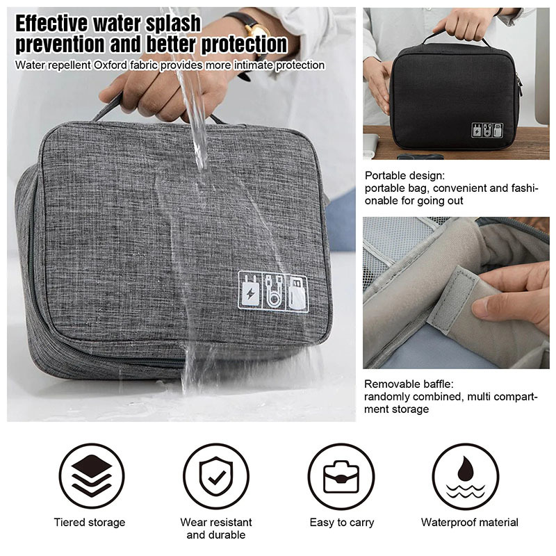 Stoß feste digitale Aufbewahrung tasche Elektronik geräte Zubehör Digitalis ierung Pack wasserdichte USB-Ladegerät Stecker Kabel Organizer Tasche