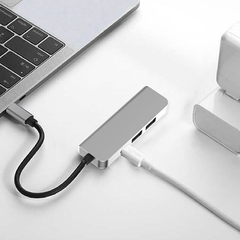 USB C Hub Typ-C zu HDMI 4K Hub USB Adapter Typ C PD Ladung Hafen für Profi samsung Galaxis S8 Typ-C Hub