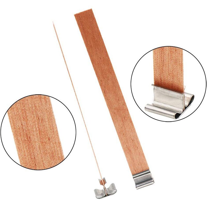 10PC Wooden Candles Wick With Sustainer Tab Candle Wick For DIY Candle Making Supplies Handmade Soy Parffin Wax Wick 6-13cm