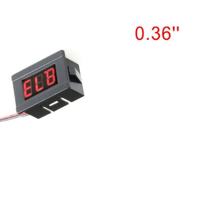 Mini Digitale Voltmeter Tester DC 4.5 V tot 30 V 2-Wire Mini LED Display Voltage Meter voor Testen auto Motorfiets Accu Auto: 0.36in Red