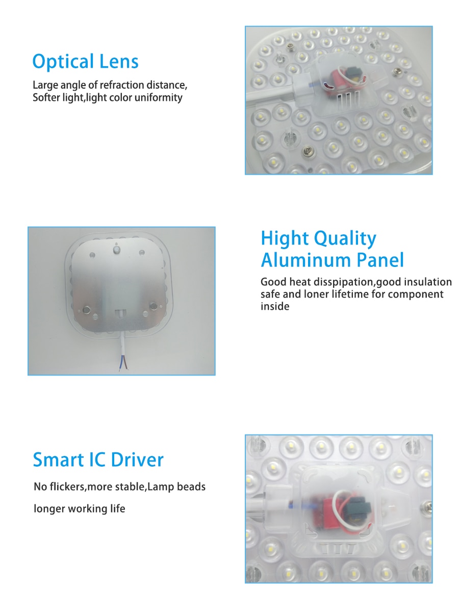 Led-modul Licht AC220V 230V 240V 12W 18W 24W Ersetzen Decke Lampe Beleuchtung Quelle Energie sparen Bequem Installation