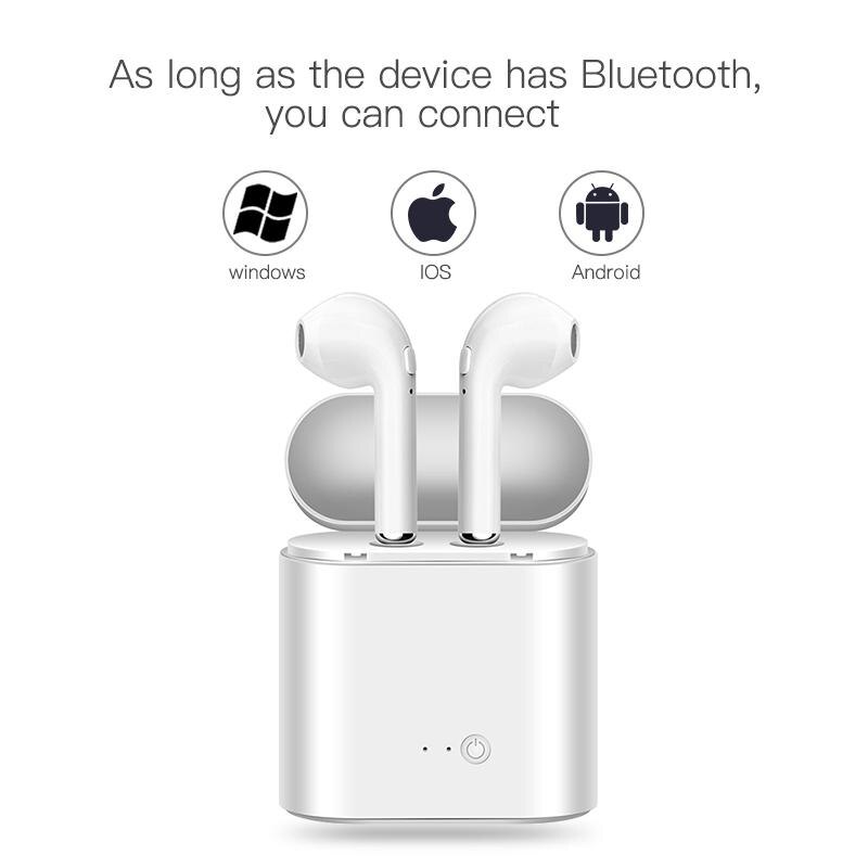 I7s Tws Bluetooth Oortelefoon Mini Draadloze Oordopjes Met Opladen Doos I7 Sport Handsfree In-Ear Draadloze Headset Voor Xiaomi telefoon