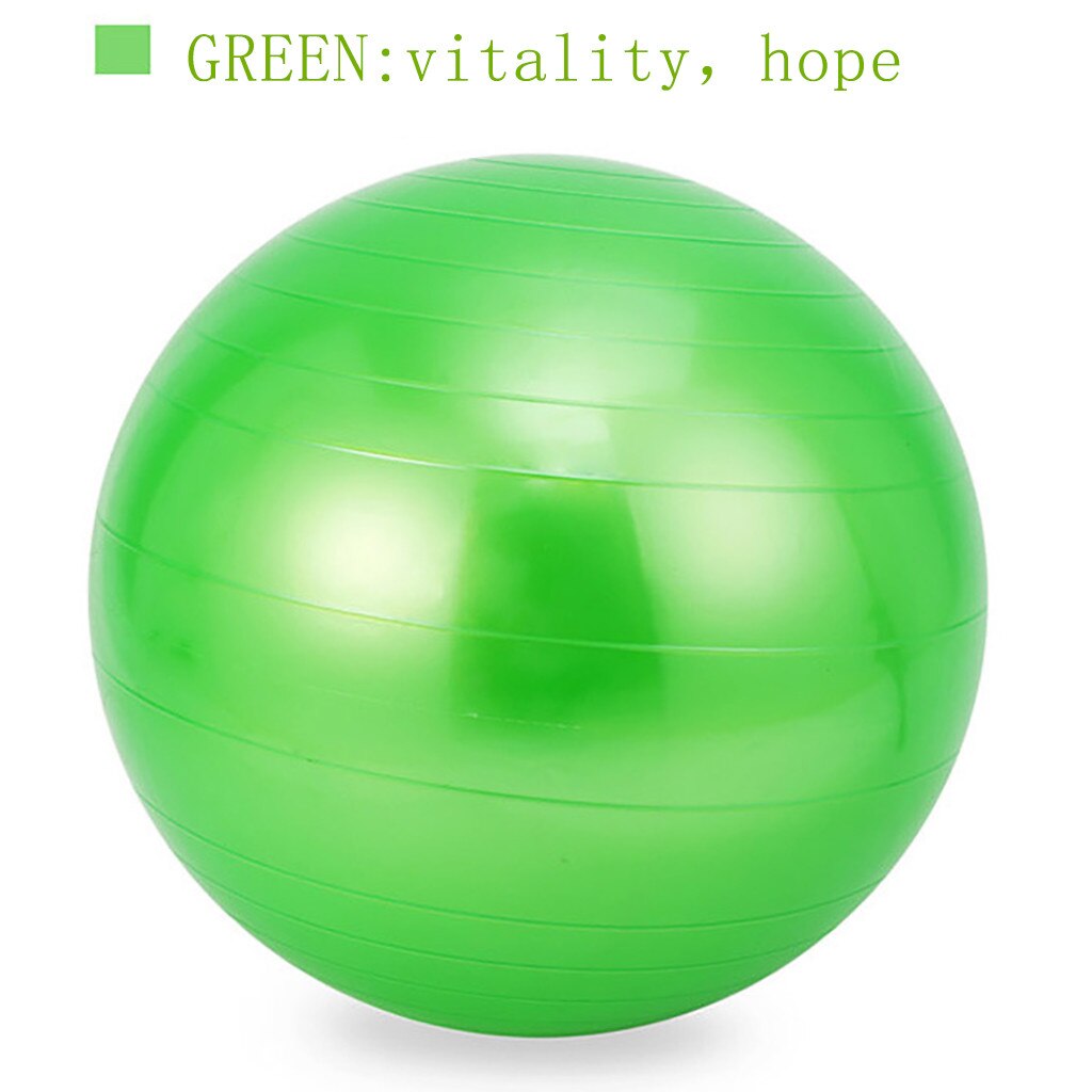 65cm Exercise Gym Yoga Ball Swiss Ball Fitness Pregnancy Birthing Anti Burst + Pump Exercise Pilates Workout Massage Ball #N: Green