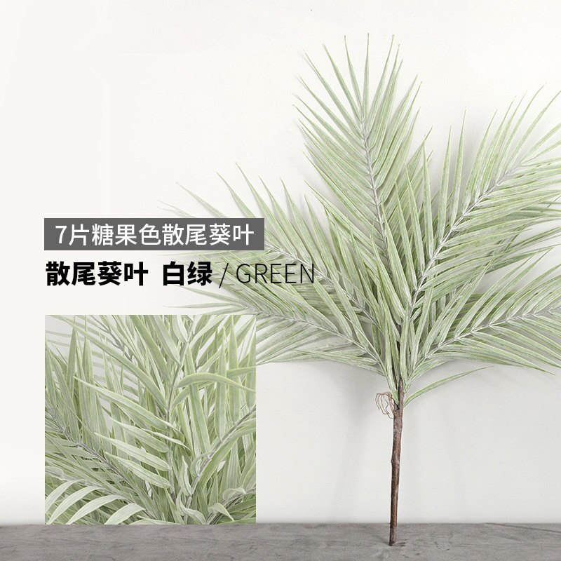 Palm boomtak kleurrijke bladeren plastic Artificil planten faux gebladerte voor bruiloft decoratie jungle party decor: E