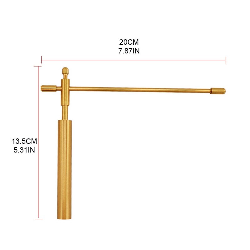 2 Pieces Brass Dowsing Rods, Divining Rod for Ghost Hunting Toos, Divining Water, Treasure, Buried Items ,etc