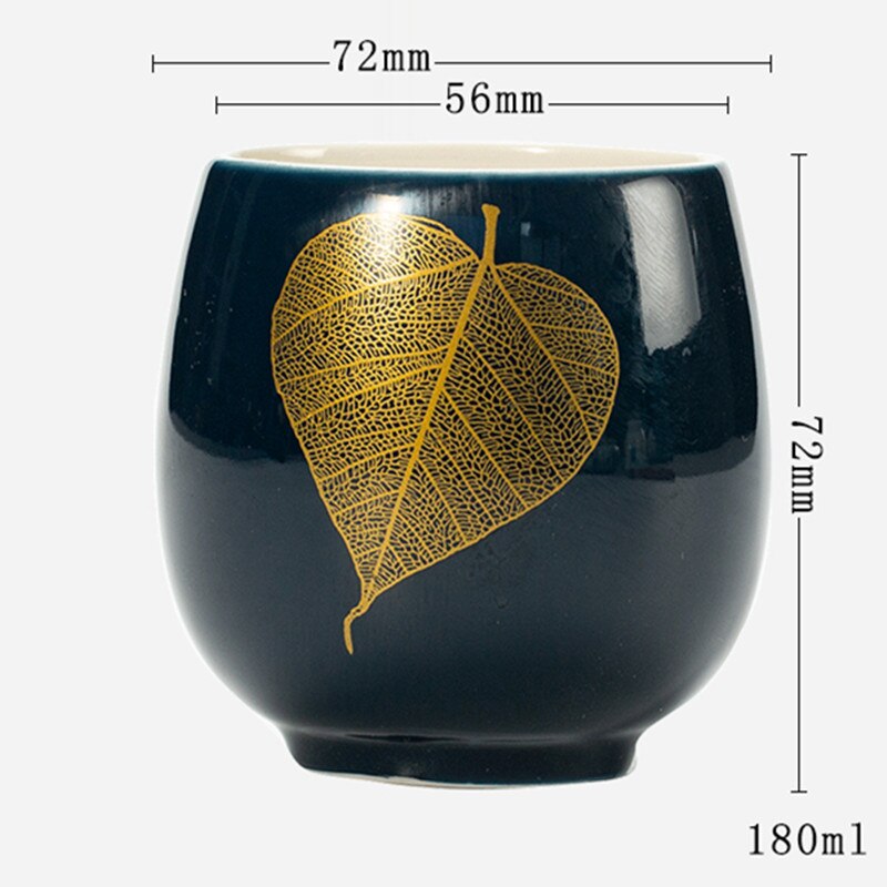 Blue ceramic tea cup porcelain drinkware teacup Hand-painted Ceramic Teacup Home Office Porcelain