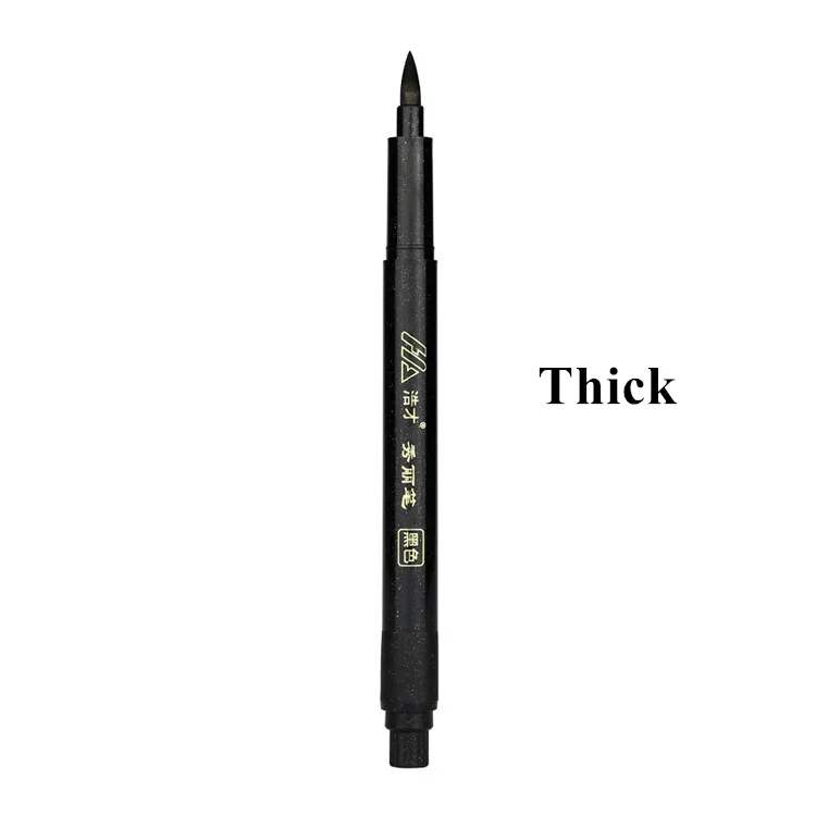 Pennello Penna Lettere a mano Inchiostro nero Penna per calligrafia Pennarelli Scrittura artistica Materiale scolastico per ufficio Studente di cancelleria: Rosso