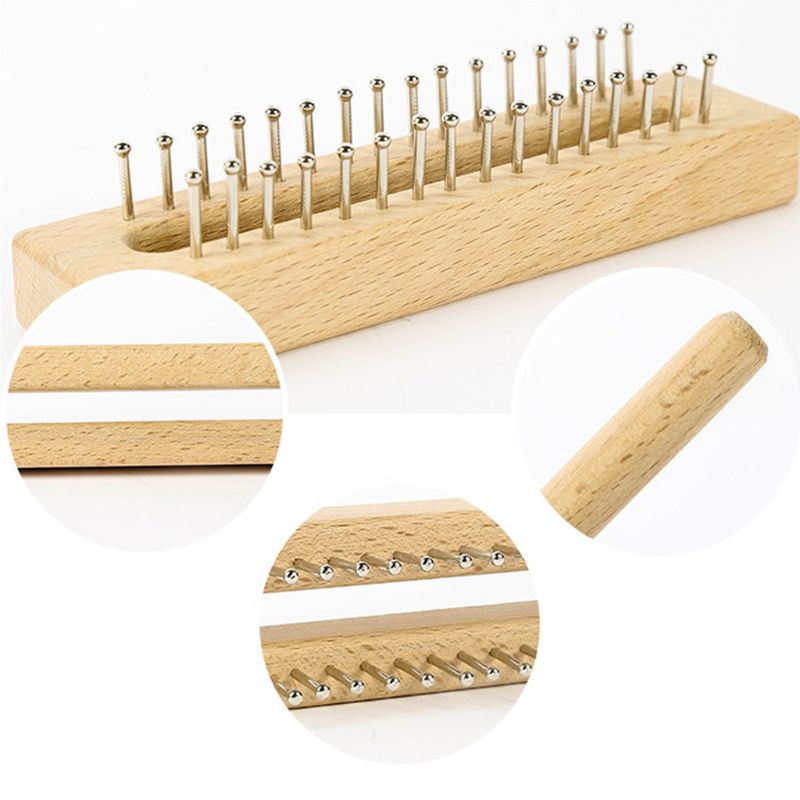 32 Pins Houten Breien Weefgetouw Boord Haak Kit Naald Diy Craft Voor Sok Hoeden Sjaals Weven Tool