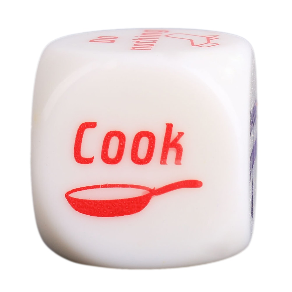 1pc nieuwe schattige dobbelstenen voor het gezin, huishoudelijke taken, dobbelstenen voor de verdeling van huishoudelijke taken, grappige dobbelstenen voor stellen en gezinnen, speelgoed