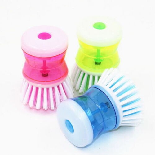 Home Kitchen Washing Utensils Pot Dish Brush With Washing Up Liquid Soap Dispenser Wash Pot Brush