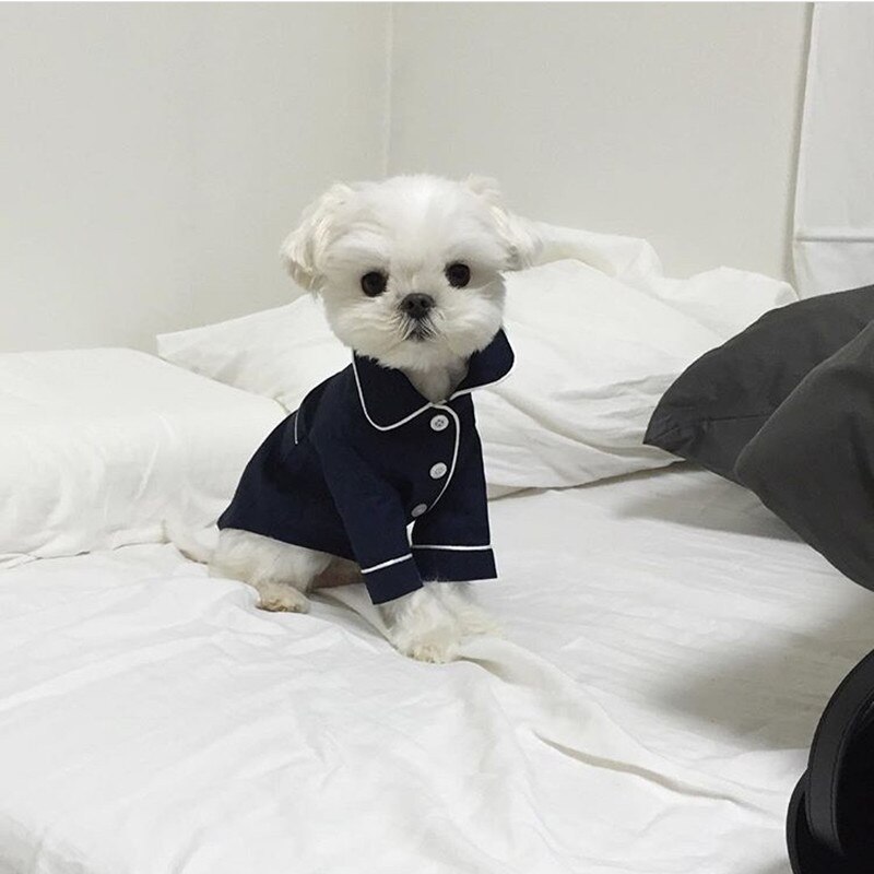 French Style Pet Pajamas Dog Clothes Shirt Jumpsuit for Teddy Chihuahua