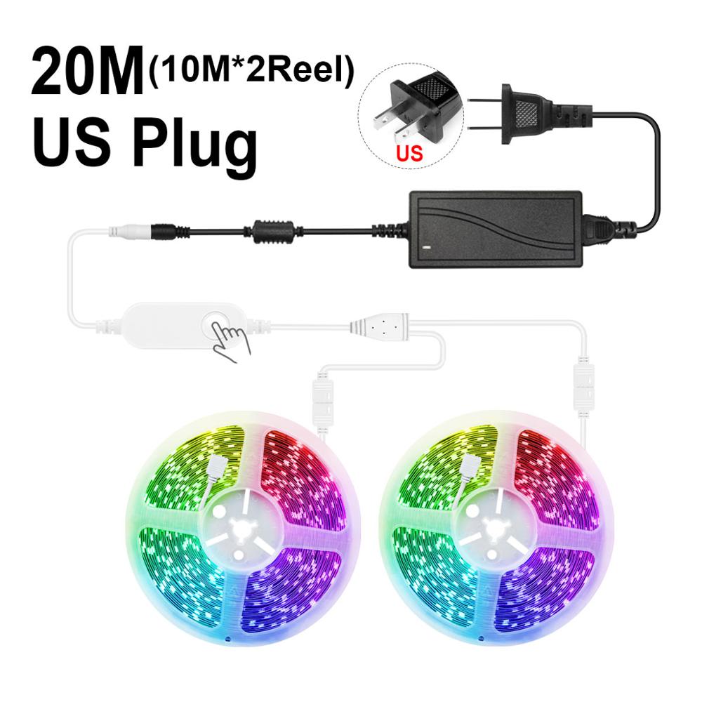 WIFI Neon Light 5050 Smart RGB Lights , Tuya Indoor Decoration Lighting work with Alexa Google Home , Neon LED Diode String Lamp: 20m US Plug 110V