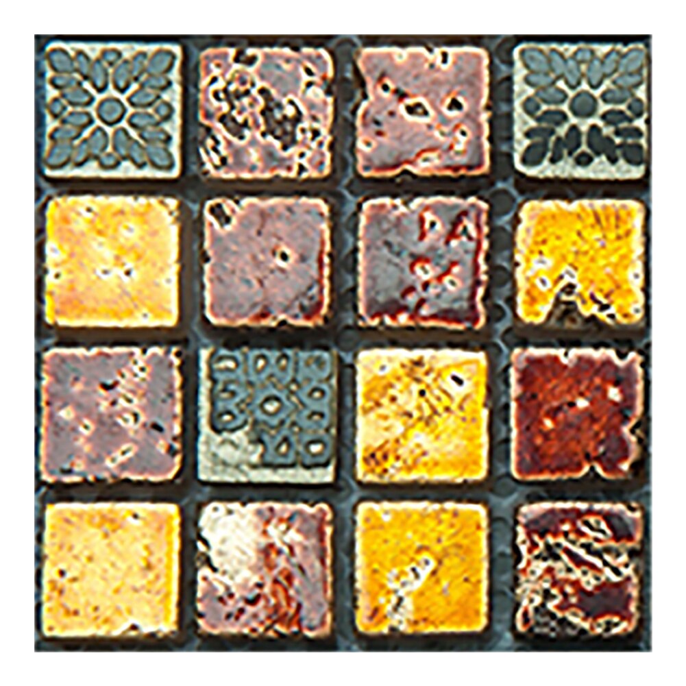 Selvklæbende backsplash 10 stk / sæt mosaik 3d vægfliser klistermærker vandtæt selvklæbende gulvoverføringsbilleder diy væg klistermærke: Msc 045
