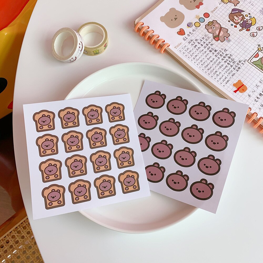 ins del Coniglio del fumetto dolce cibo etichetta FAI DA TE album di ritagli album di foto rivista artigianato Decorazione sigillo di adesivo FAI DA TE album di foto: A