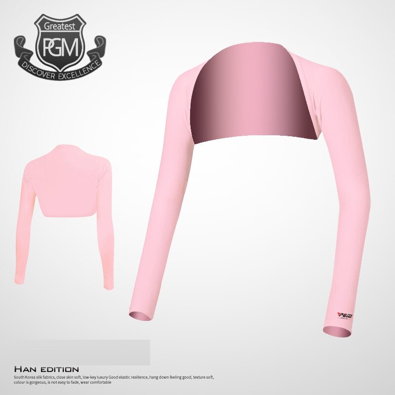 Femmes Golf glace soie manchette dame bras Protection solaire UV Protection châle multifonction Cape manches été refroidissement vélo manchette cyclisme: Rose / S