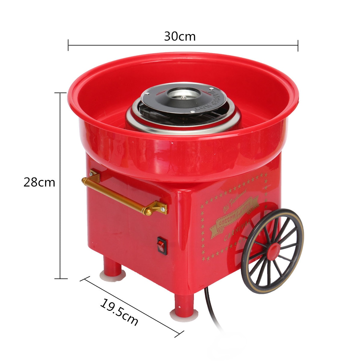 Mini Retro DIY Sweet Cotton Candy Machine Portable Electric Icing Machine Home Party Creatives 450-550W 240V EU Plug