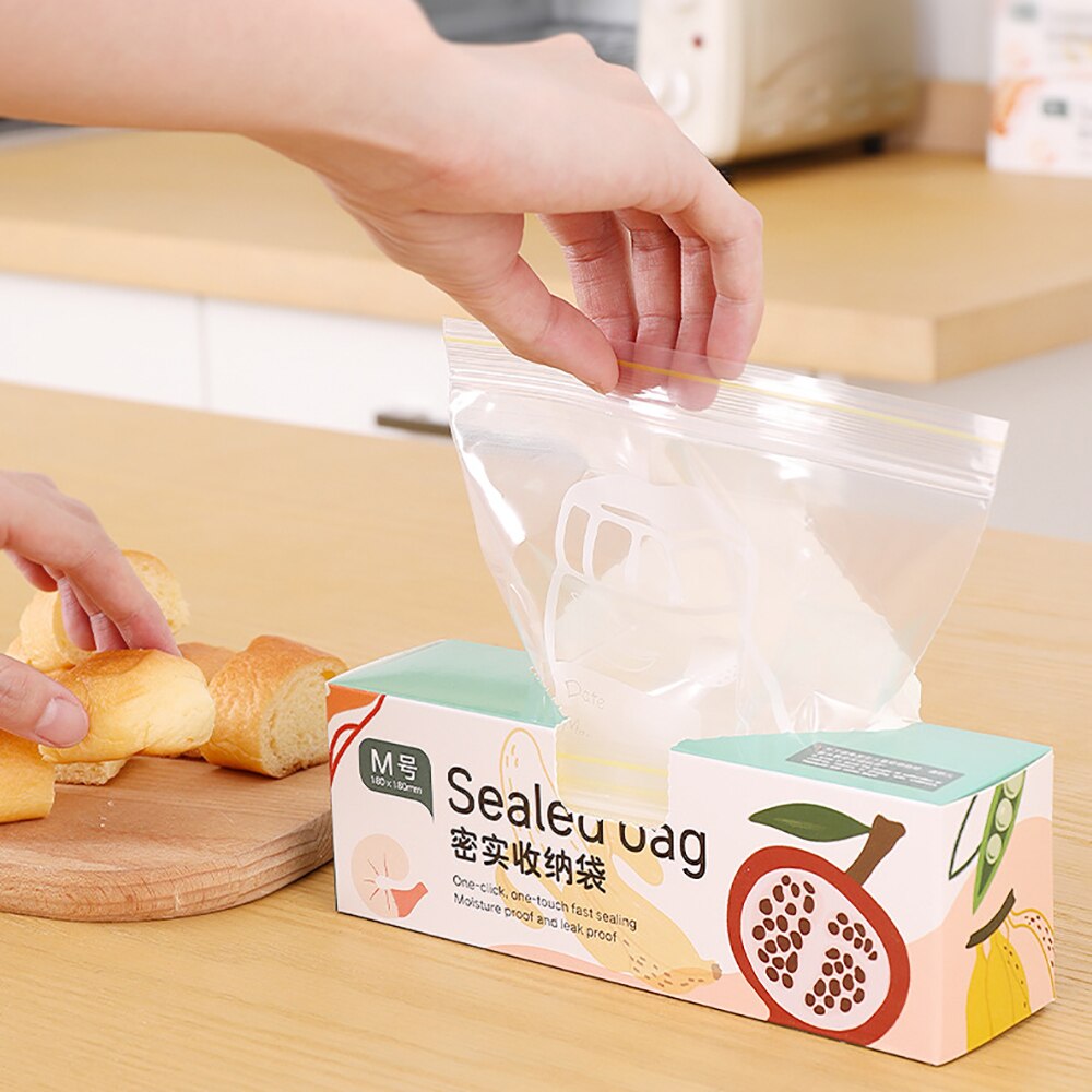 Self-sealing Food Storage Bag Single-reinforced Airtight Bag Leakproof Containers Fresh Food Storage Bag