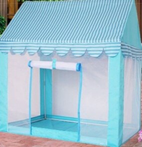 HOF freundlicher Zelt Spielzeug Faltbare DIY Baby Art Zelt Spielen drinnen draussen freundlicher Prinzessin Schloss Houseplay Weihnachten: blau tent