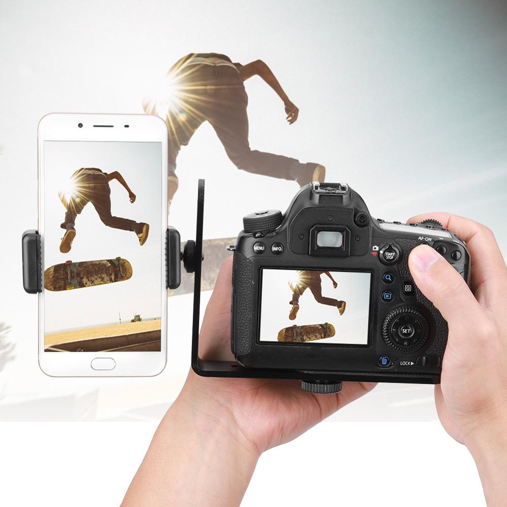 SLR Mirrorless Camera Attachment Bracket Mobile Phone Clip Installable Cellphone LED Light Microphone Monitor Photography Access