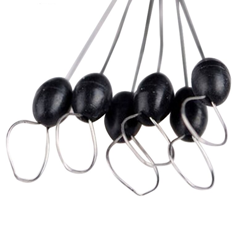 600 Uds 100 grupos/Set tapón de goma de frijoles Oval Space Bean pesca flotador de corcho de pesca conector de línea de accesorios PJ208