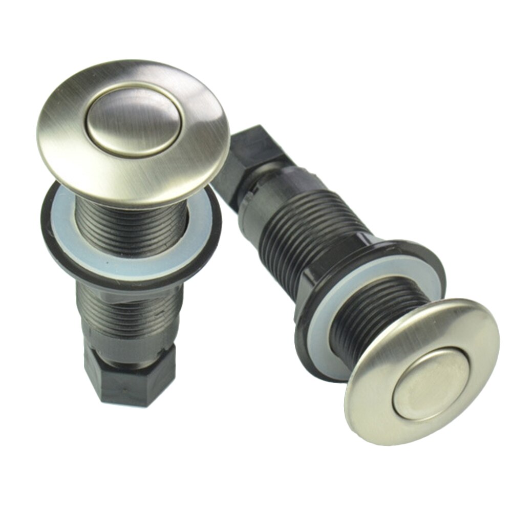 1pc 25mm Air Activated Push Switch Stainless Steel Food Waste Processor Air Switch Jacuzzi Pneumatic Button On-off Accessory