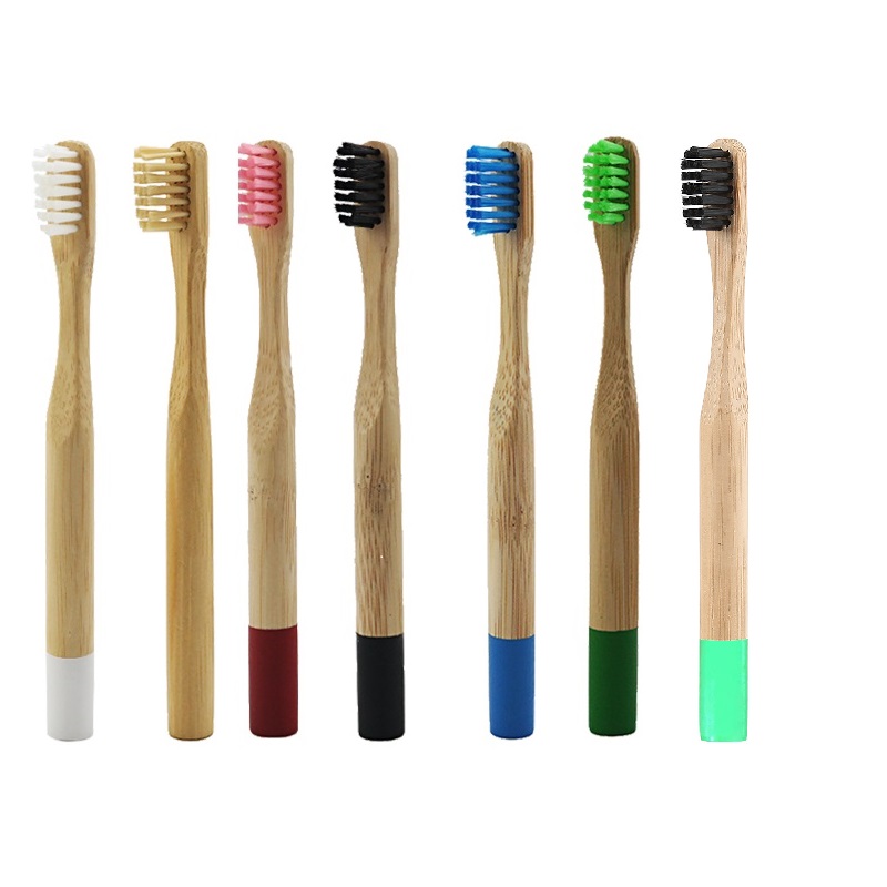 7 Item Children Bamboo Toothbrush Charcoal Eco-friendly Natural brush Low Carbon Bamboo Nylon Wood Handle Toothbrush