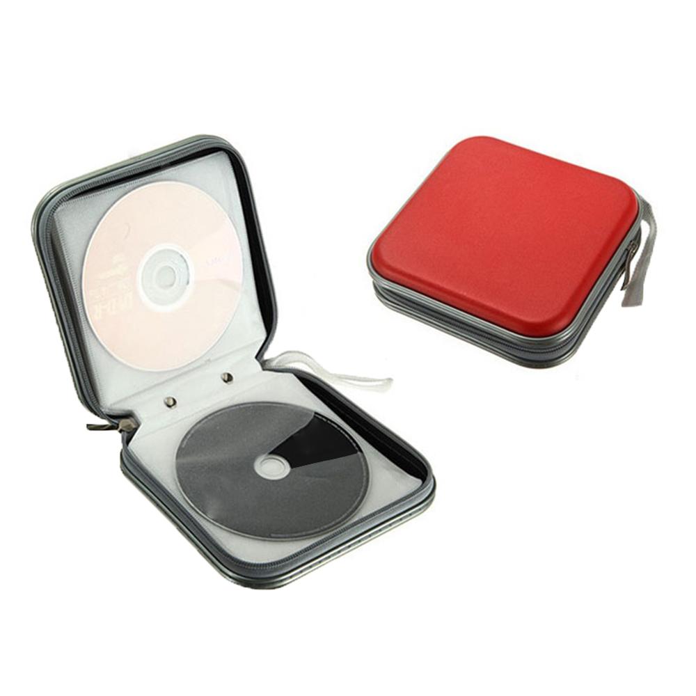 40 Uds. Capacidad disco CD DVD tamaño monedero organizador de almacenamiento CD estuche DVD bolsa de transporte soporte álbum caja bolsa de transporte bolsa con cremallera: Red