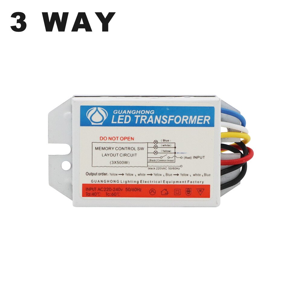 220V 2 Ways 3 Ways Digital Subsection Switch 1000W 1500W for Ceiling Light Independence Control Section Switch Piecewise Switch: black