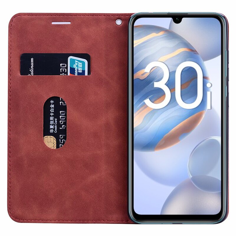 Luxus kippen fallen Für Huawey Ehre 30i Abdeckung Coque für Huawei xonor ehre 30 ich 6.3 Leder fallen für Honor 30i LRA-LX1 etui