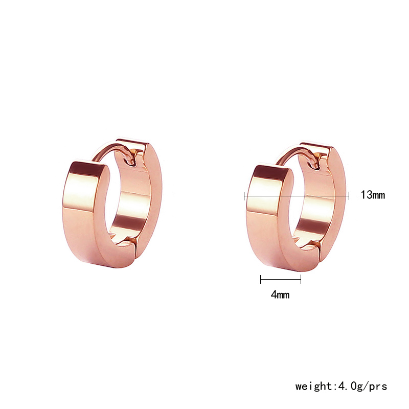 Joyería clásica de acero inoxidable para hombre y mujer, aretes de Metal resistentes al agua, en forma de C, estilo de las cuatro estaciones, estilo Hip-Hop, Rock