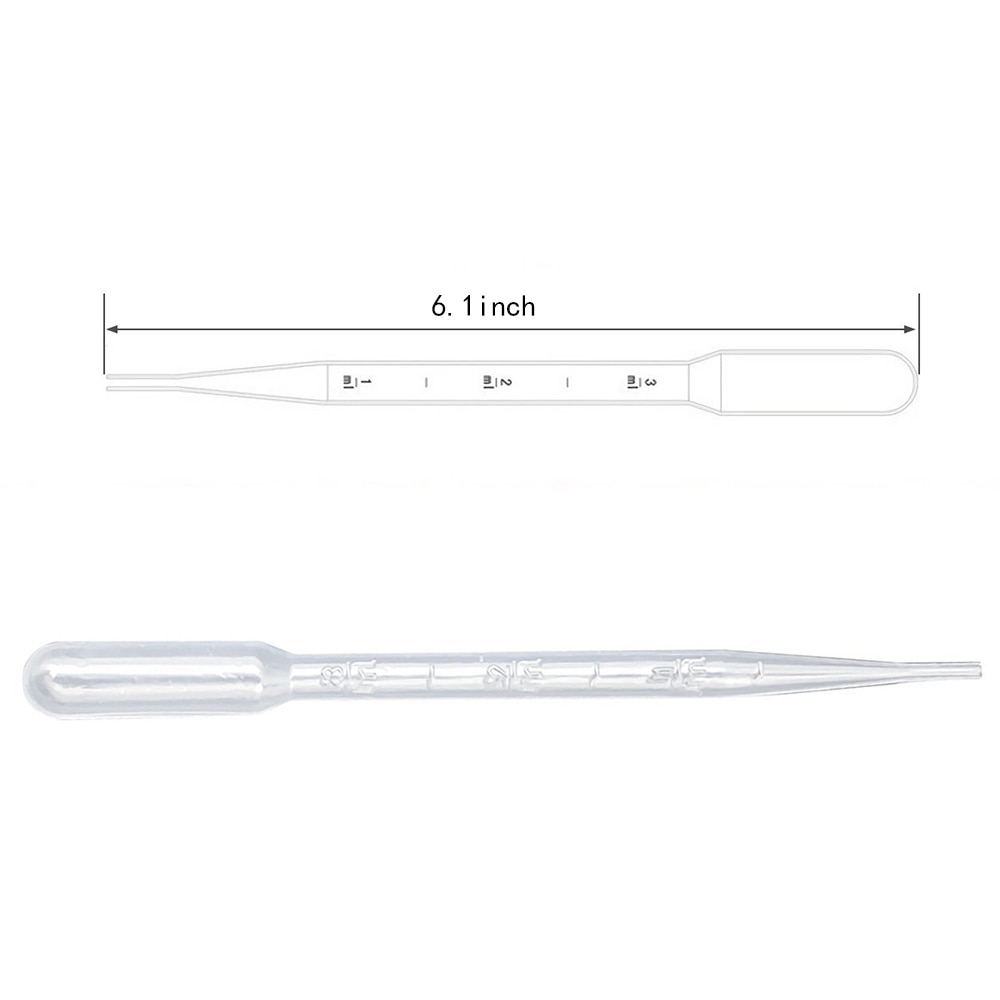 Disposable Transfer Pipette Plastic Dropping Pipettes Essential Oil Pasteur Pipettes with Scale 3ml