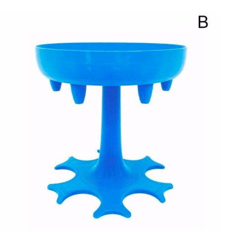 6 Shot Glass Dispenser Holder Shot Buddy Wine Cocktail Fast Fill Tool Cooler Beer Beverage Drink Dispenser Party Bar Accessories: Blue