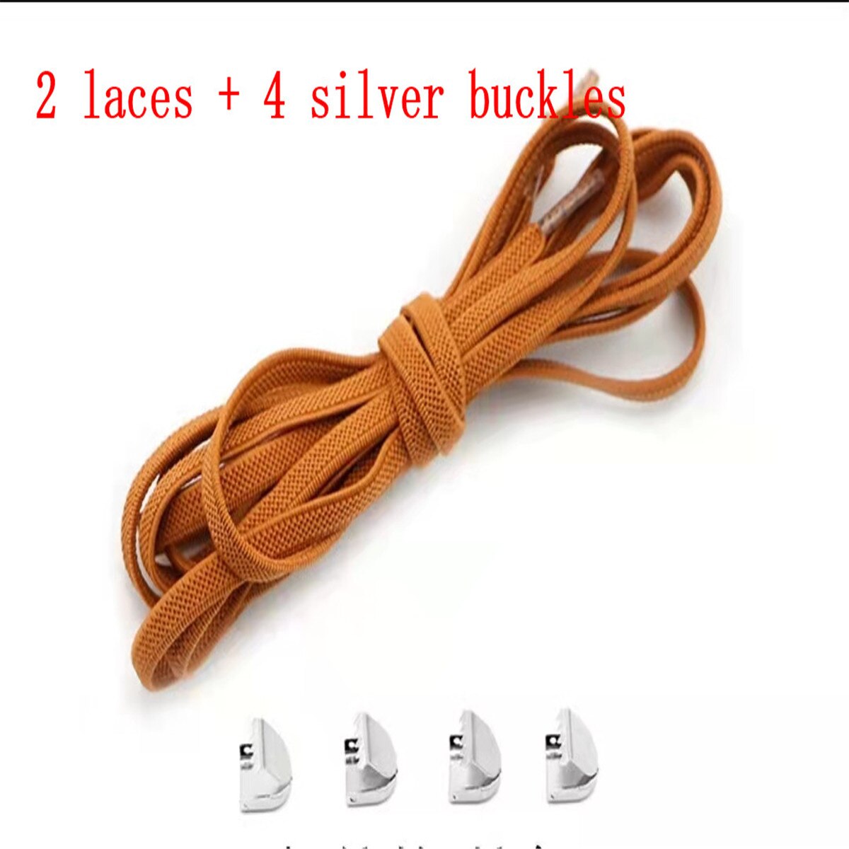 Cordones elasticos zapatillas sznurówki których nie trzeba wiązać sznurowadła dla dzieci i trampki dla dorosłych sznurowadło szybki leniwy metalowy zamek sznurowadła: brązowy