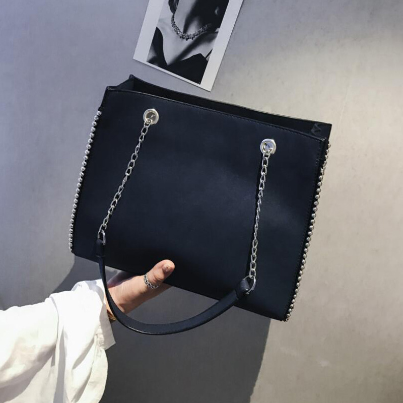CROWDALE chaîne sac à bandoulière célèbre concepteur rivet sacs à main femmes de luxe sacs de messager pour les femmes bolsa feminina torebka damska: Bleu profond