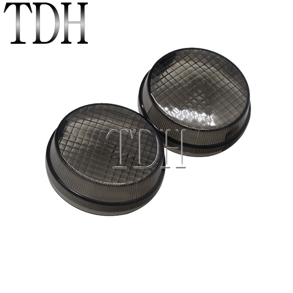 Motorrad Blinker Licht Lampe Lenes Vorne/Hinten Licht Linsen Abdeckung Für Honda VTX Aero 1300 Kawasaki Vulkan 1600 VN1600: 2Stck Rauch