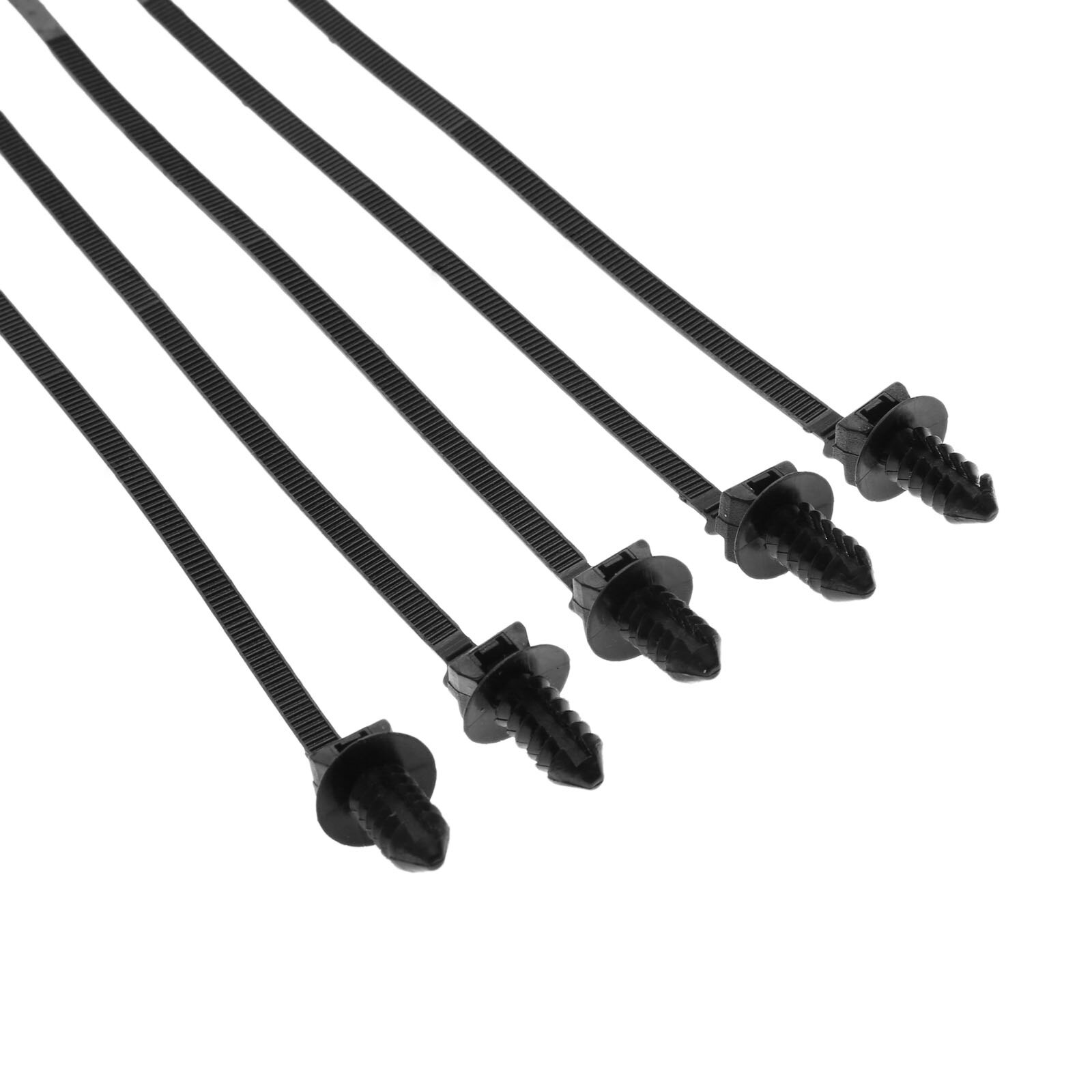 Yetaha 30 stk nylon svart bil kabel stropp trykk montere metalltråd slips holder klips klemme bil kabel festebånd