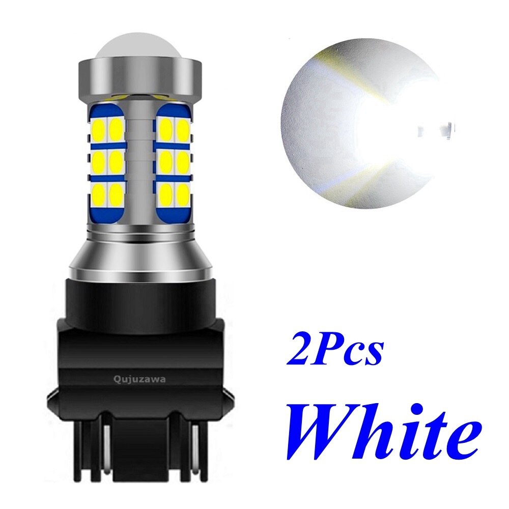 2PCS T25 3157 3156 P27/7W P27W Super Bright 3030 LED Car Brake Bulbs Auto Turn Signals Daytime Running Light Backup Reverse Lamp: White