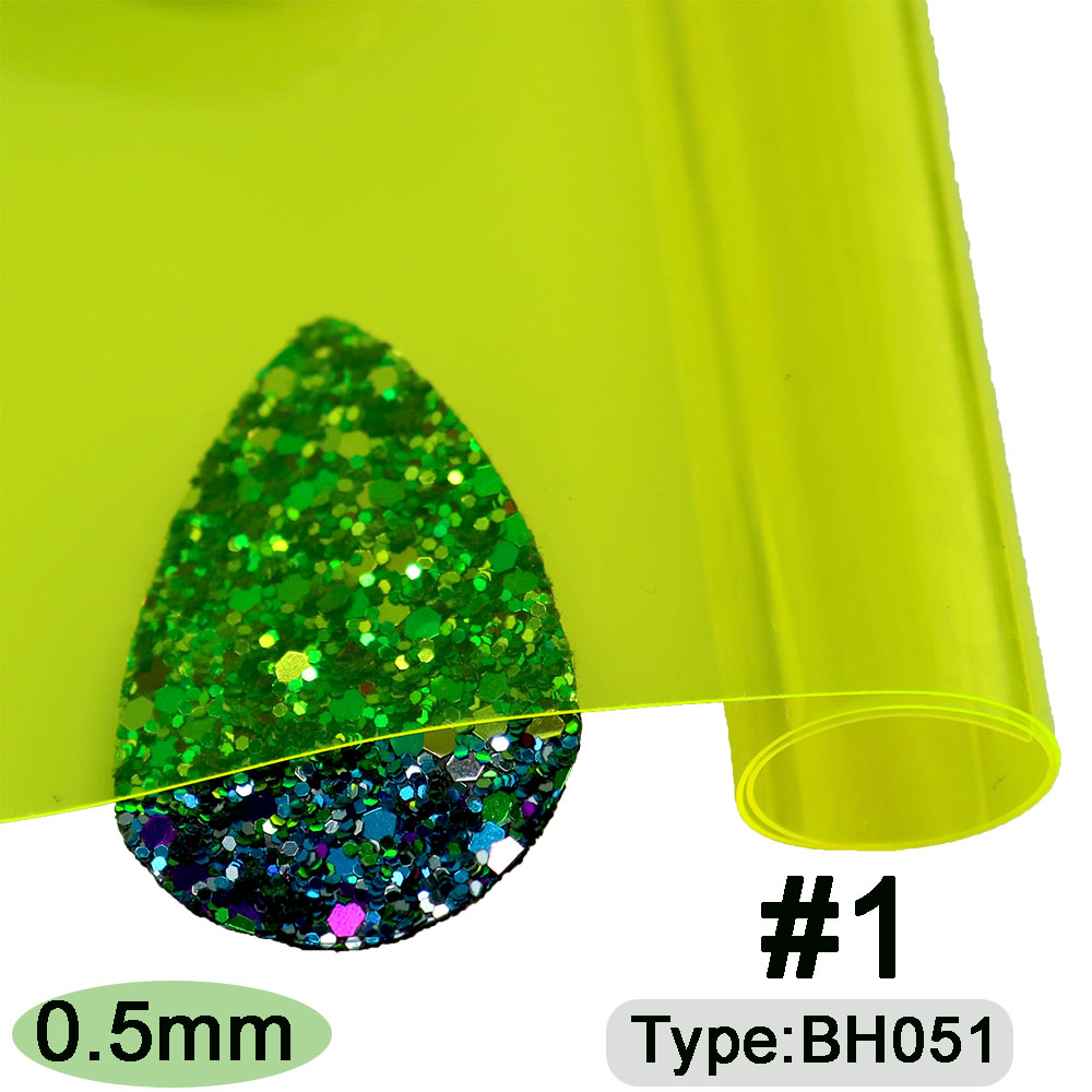 30x120CM 0,5mm neón rojo amarillo verde transparente tela de vinilo de PVC tela de vidrio suave impermeable para bolso arco DIY BH051: Verde militar