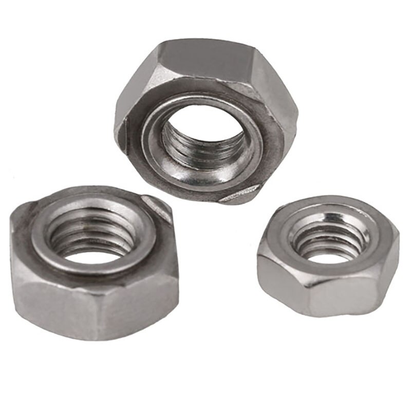 M3 M4 M5 M6 M8 M10 M12 304 Roestvrij Staal Zeshoekige Lassen Moer Puntlassen Stap Druk Lassen Geen Voet en Geen Hoek