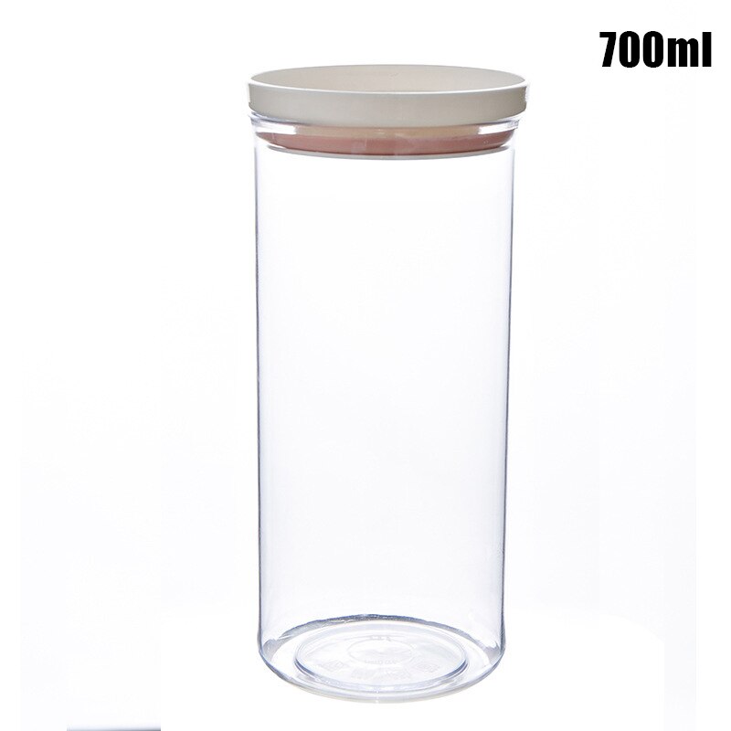 Plastic Airtight Food Container Sealing Storage Canister With Lid Cereal Seasoning Jar Sealed Flour Tank Kitchen Supply Bottles,