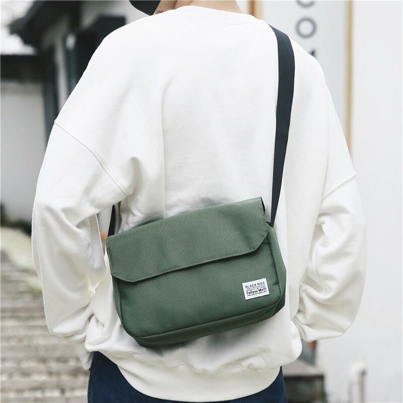 Bolso de mensajero de lona para estudiantes de artes femeninas, bolsa de mensajero de hombro ancho, Simple, Retro, Departamento japonés