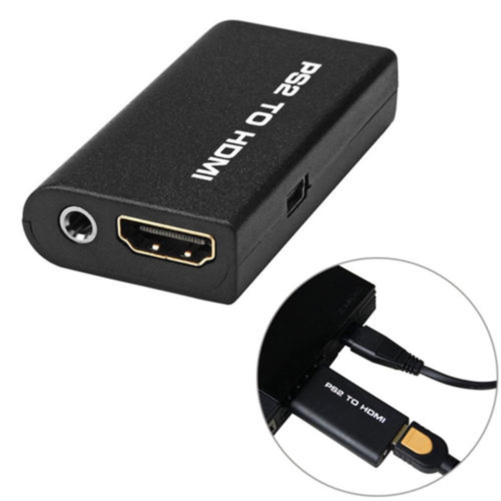 Portable for PS2 to HDMI Audio Video Converter Adapter AV HDMI Cable For PlayStation 2 Plug And Play Parts