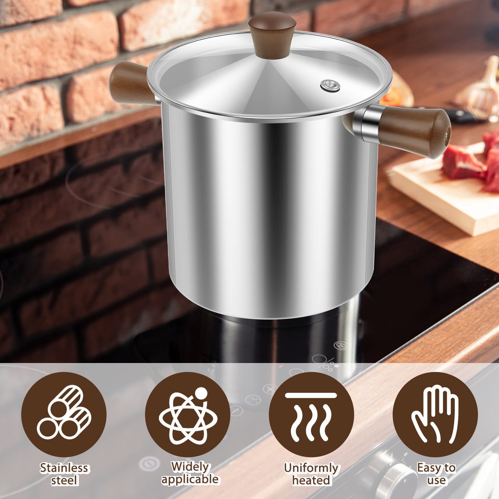 Cooking Pot Deep Fryer Versatile Aluminum Fryer Pot with Basket and Lid Food Grade Deep Fryer Multifunctional Deep Frying Pot